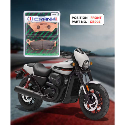 Crank1 Fully Sintered H2 Series Brake Pads for Harley Davidson Streetrod