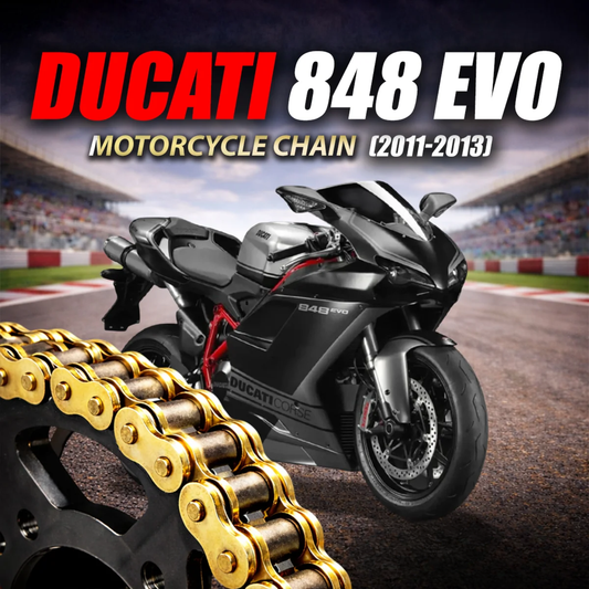 Crank1 Ducati 848 EVO (2011-2013) 525 Pitch ZVM-X 100L Chain - Gold