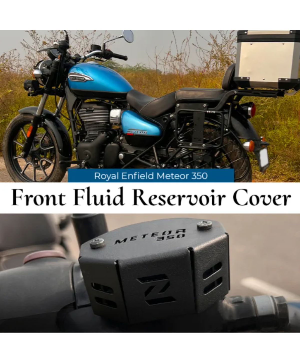 Zana Royal Enfield Meteor 350 Front Fluid Reservoir Aluminium Cover - ZI-8398 - Zana