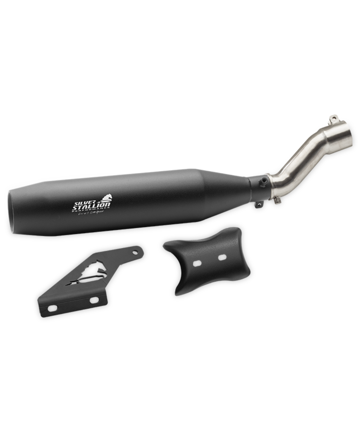 Silver Stallion Triumph Blaze Speed 400 / T4 / Scrambler 400X / Scrambler 400XC Performance Exhaust Systems - Black Matt