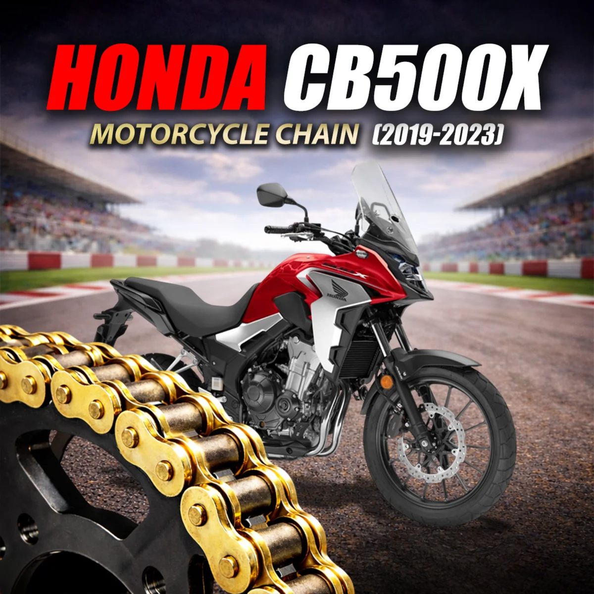 Crank1 Honda CB 500X (2019-2023) 520 Pitch ZVM-X 112L Chain - Gold