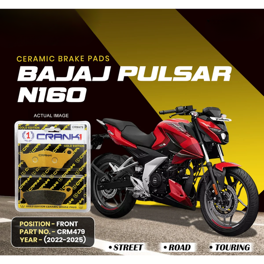 Crank1 Bajaj Pulsar NS 160 (2022-2025) Ceramic Brake Pads