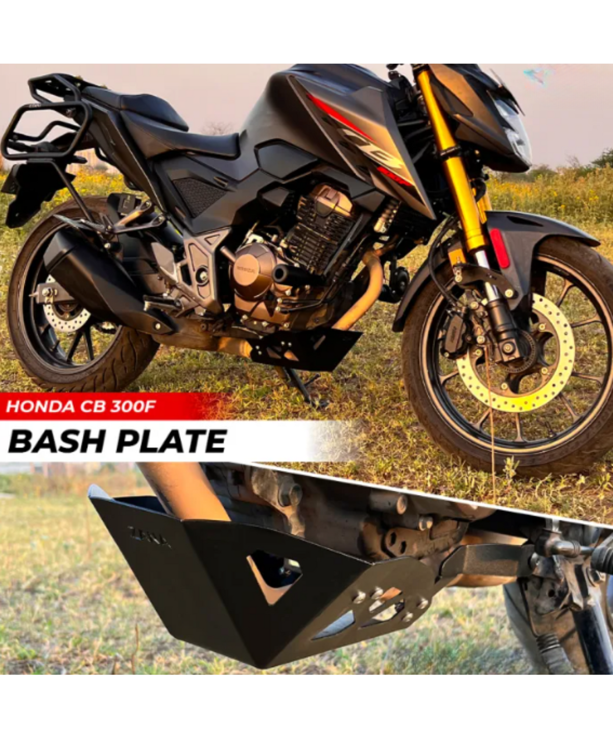 Zana Honda CB 300F Bash Plate MS - Black - ZI-8314 - Zana