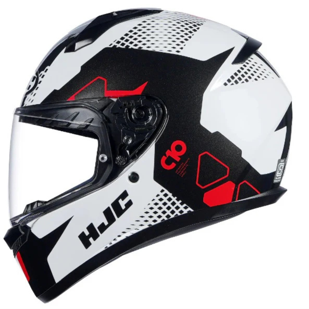 HJC C10 Aspa MC1 Helmet - Black White Red - HJC