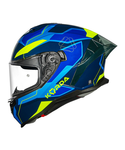 Korda Shockwave Flow Helmet - Gloss Blue Yellow