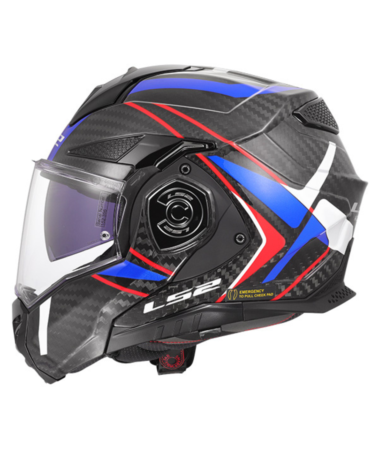 LS2 FF901 Advant X Carbon Fiber Future II Helmet (ECE 22.06) - Gloss Black Blue Red