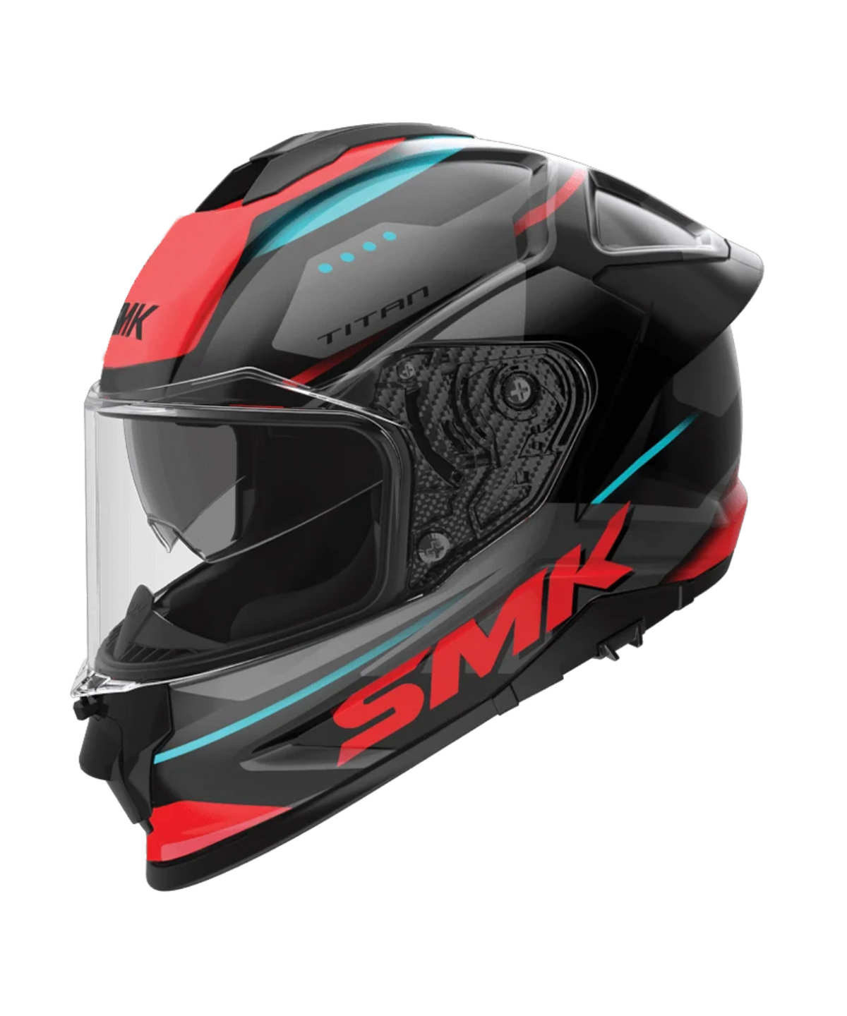 SMK Titan Sporter GRPS GL235 Full Face Helmet - Gloss Red Black - SMK