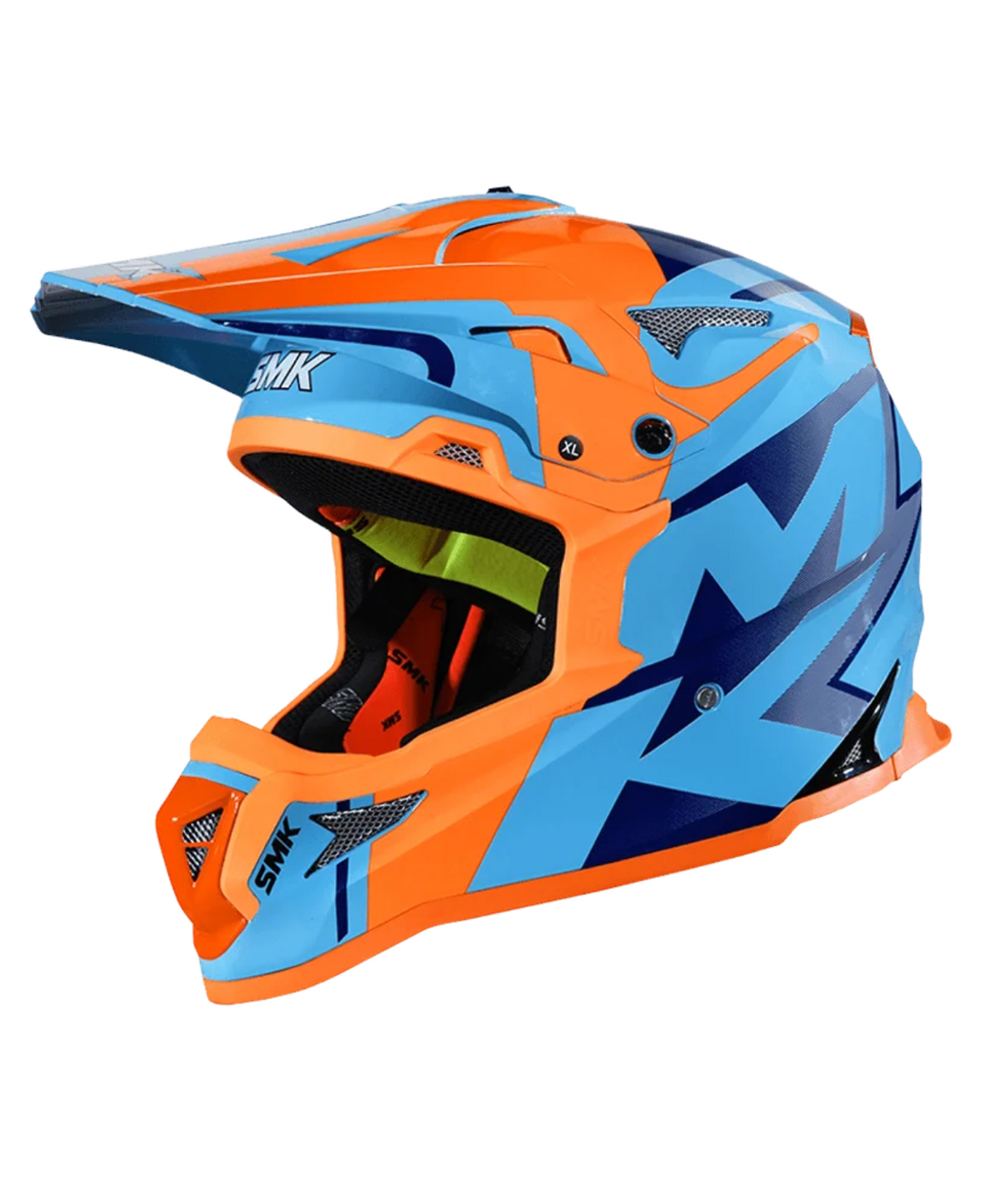 SMK Allterra X-Power GRPS GL557 Full Face Helmet - Gloss Orange Blue - SMK