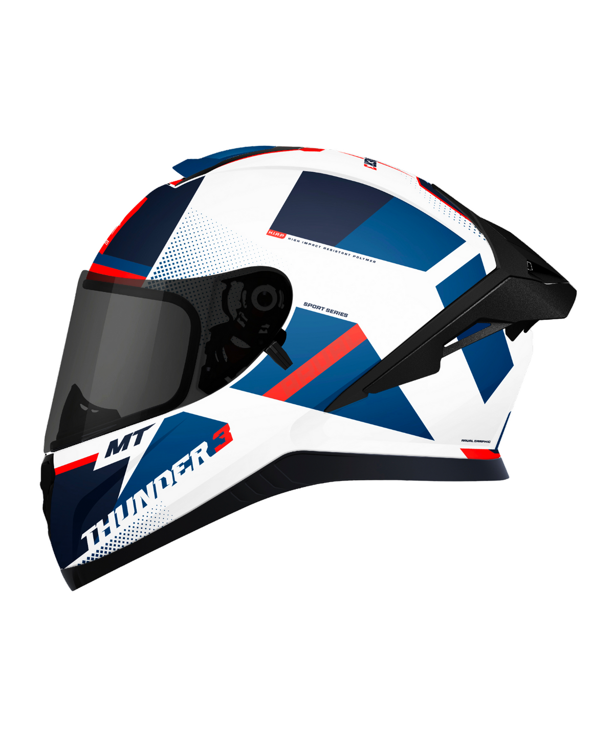 MT Thunder 3 SV Pro Arual A0 Helmet - Gloss White Blue - MT Helmets
