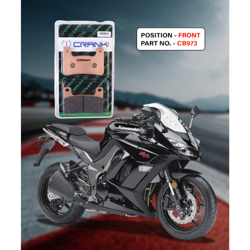Crank1 Fully Sintered H2 Series Brake Pads for Kawasaki Ninja 1000