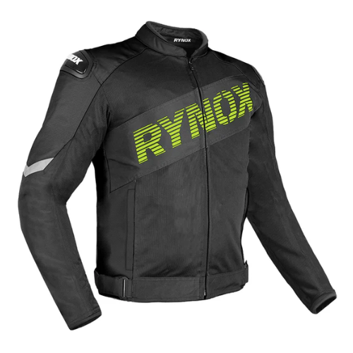 Rynox Delta GT Motorcycle Riding Jacket - Black Hi-Viz Green