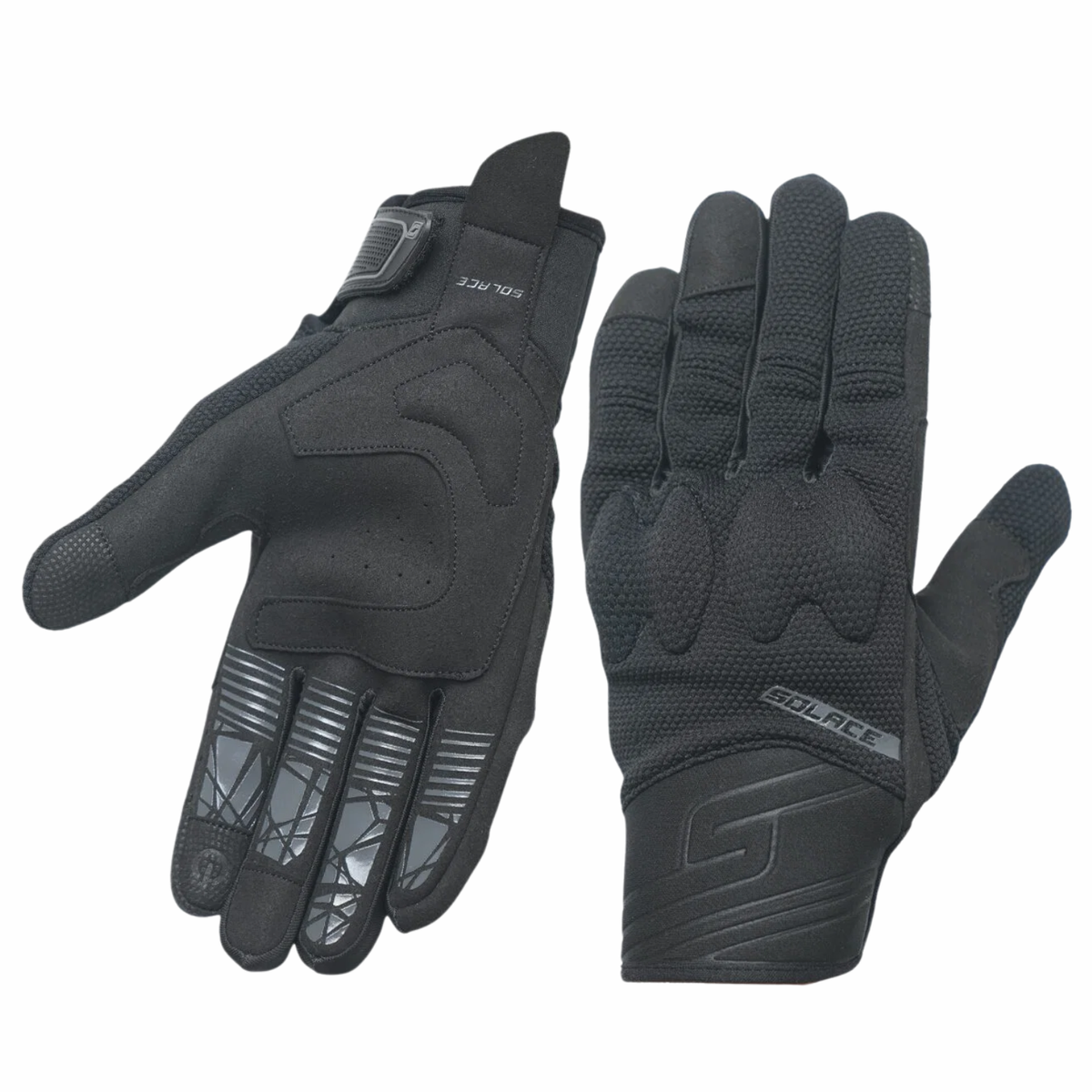 Solace X-Pro Motorcycle Riding Gloves - Black