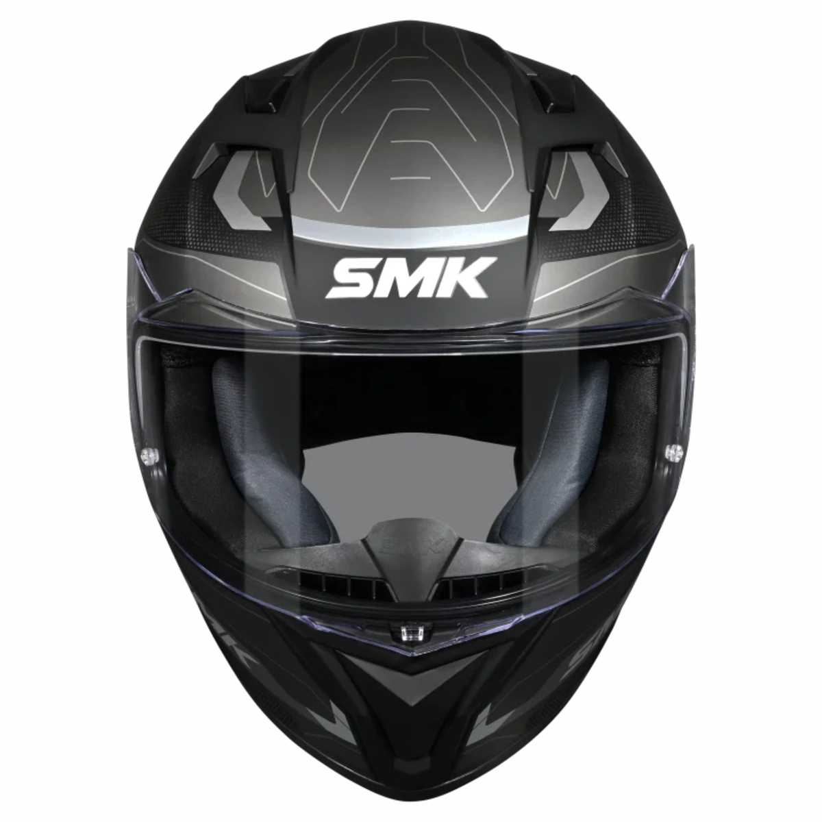 SMK Stellar Sports Flight GRPS MA266 Full Face Helmet - Matt Black Grey - SMK