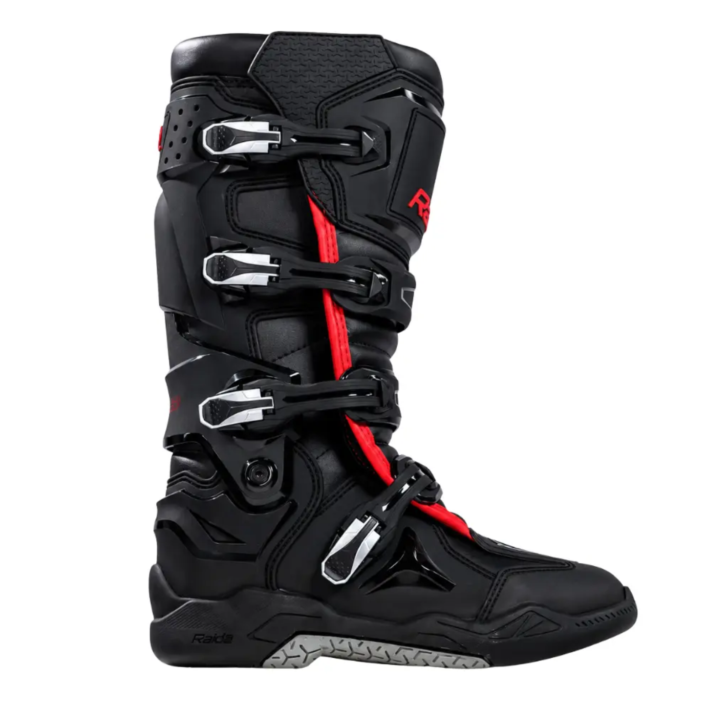 Raida TrailCraft V2 Motocross and Enduro Motorcycle Boots - Black Red