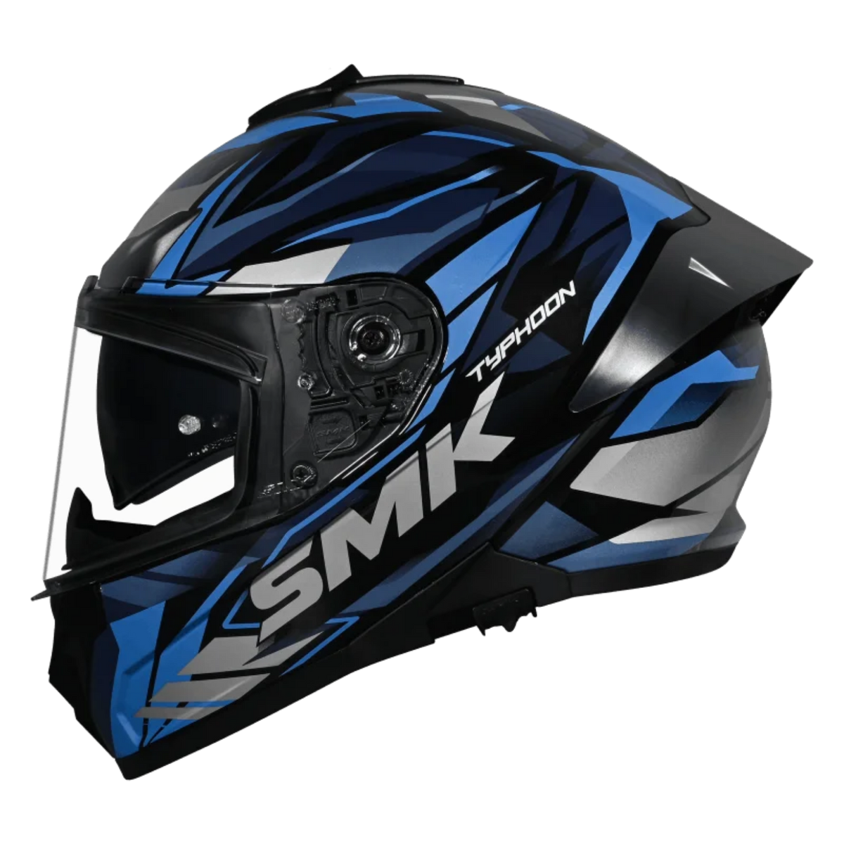 SMK Typhoon Rival GRPS MA256 Full Face Helmet - Matt Black Blue - SMK