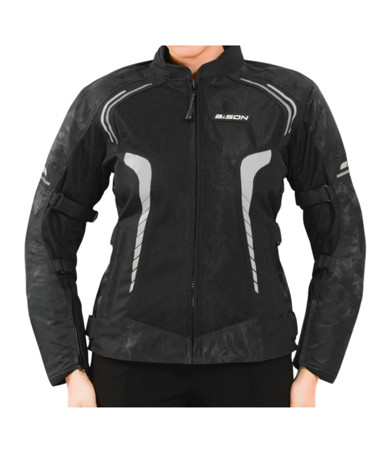 Bison ProGear Phoenix Women Riding Jacket - Hi-viz Grey
