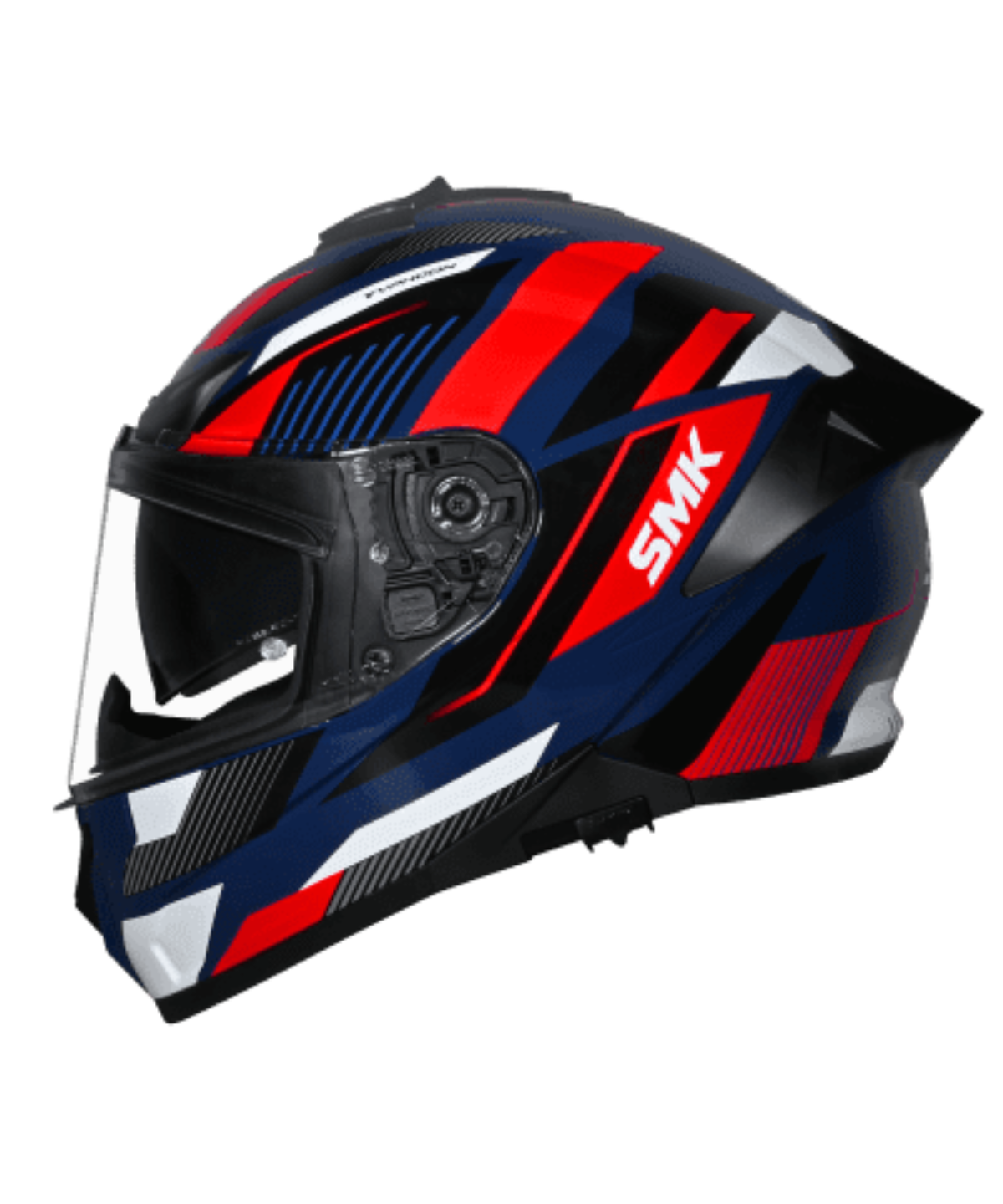 SMK Typhoon Sparko GRPS GL531 Full Face Helmet - Gloss Blue Red Black - SMK