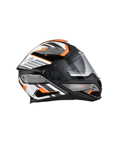 SMK Gullwing Tekker GL217 Gloss Black White Orange Helmet