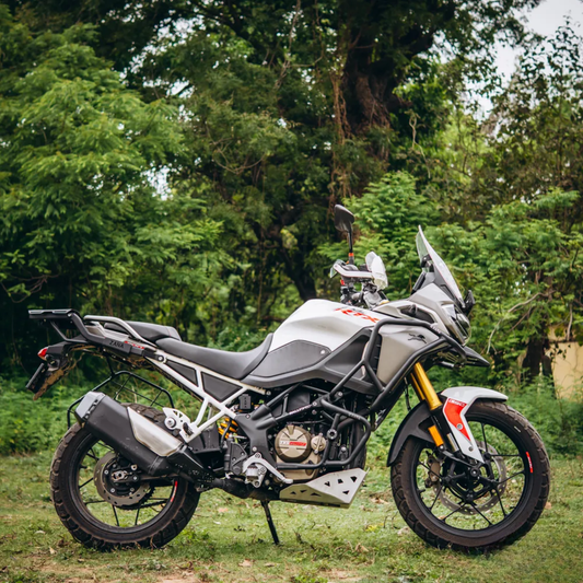 Zana TVS Apache RTX 300 Beak Version Upper & Lower Crash Guard With Slider Combo - Black - ZI-8735 / ZI-8710