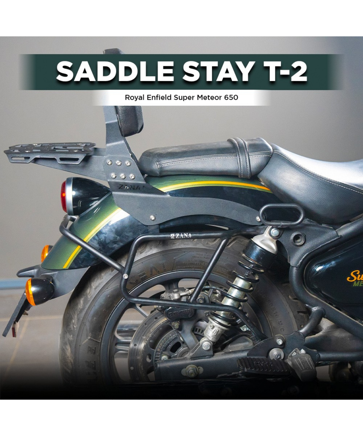 Zana Royal Enfield Super Meteor 650 Saddle Stay T-2 - Black - ZI-8323 - Zana