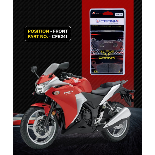 Crank1 Carbon Brake Pads for Honda CBR 250R (2011-2014)