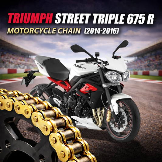 Crank1 Triumph Street Triple 675R (2014-2016) 525 Pitch ZVM-X 118L Chain - Gold