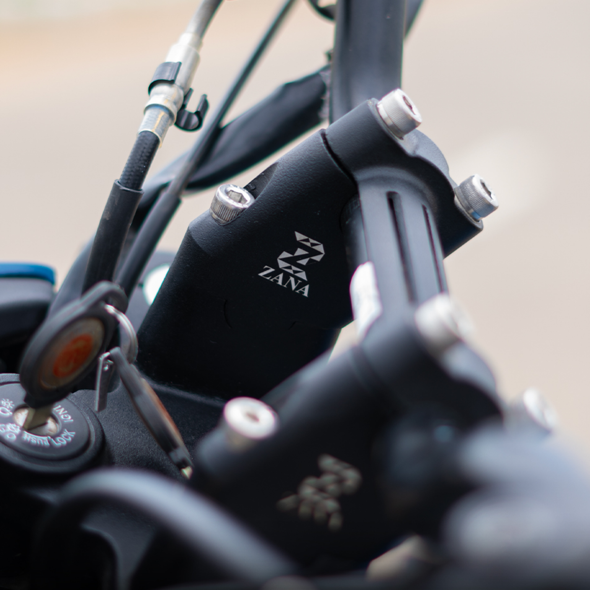 Zana Royal Enfield Himalayan / Scram 411 New Angular Aluminium Handlebar Riser - Black - ZI-8210 - Zana