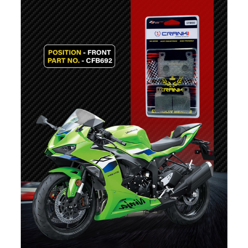 Crank1 Carbon Brake Pads for Kawasaki Ninja ZX6R