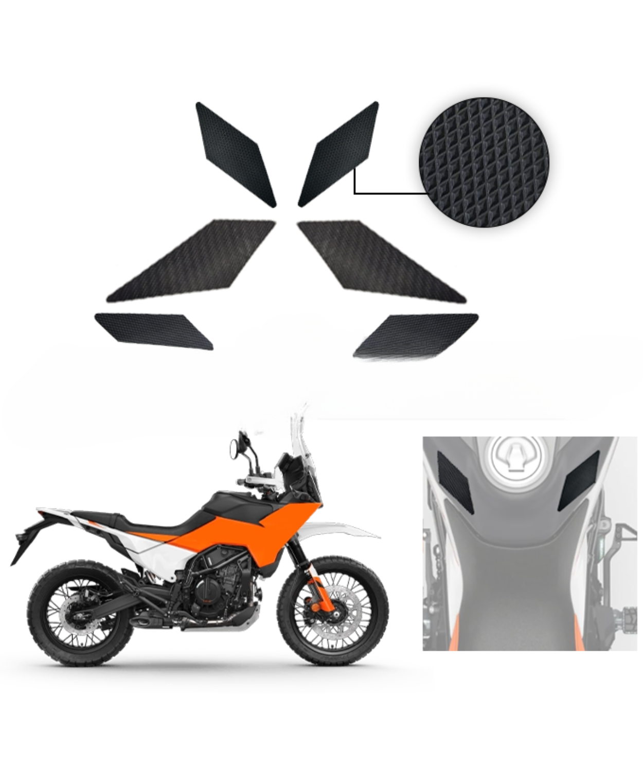 Mototrendz Traction Pads for  KTM Adventure 250 / 390 - 2025