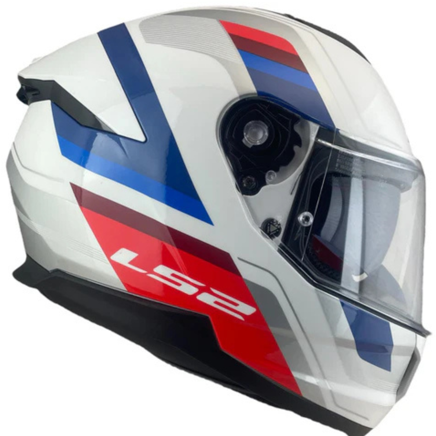 LS2 FF320 Stream II Vintage Helmet - White Blue Red