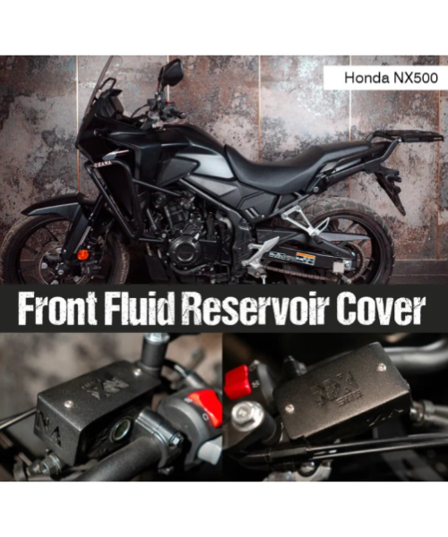 Zana Front Fluid Reservoir Cover For Honda NX500 Aluminium - Black - ZI-8479