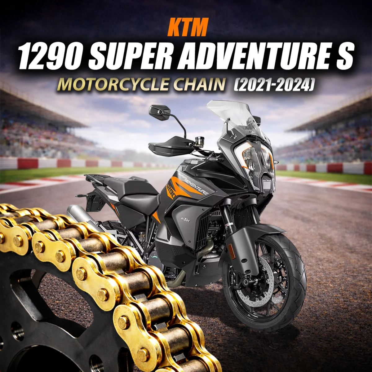 Crank1 KTM 1290 Super Adventure S (2021-2024) 525 Pitch ZVM-X 118L Chain - Gold