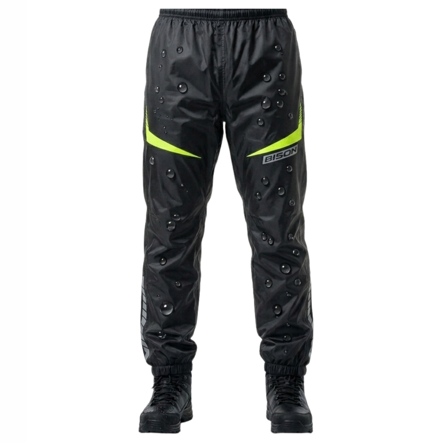 Bison ProGear Aquashield Rain Pant - Black Hi-Viz Yellow