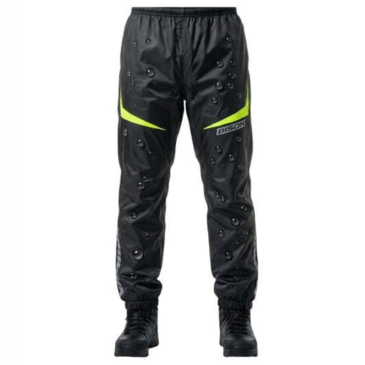 Bison ProGear Aquashield Rain Pant - Black Hi-Viz Yellow