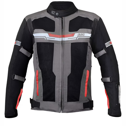 BBG Marshal Motorcycle Riding Jacket without Liner - Red