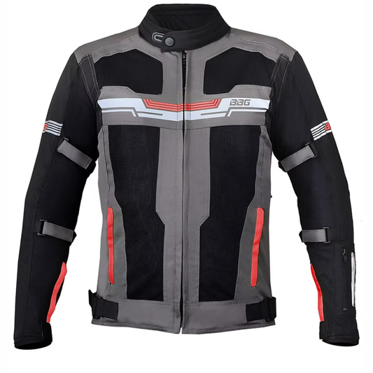 BBG Marshal Motorcycle Riding Jacket without Liner - Red