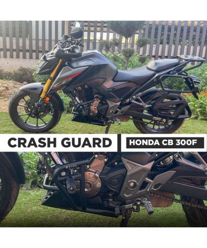 Zana Crash Guard with Slider Texture Matt Black Honda CB300F - ZI-8273