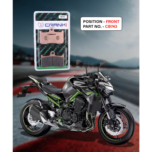 Crank1 Fully Sintered H2 Series Brake Pads for Kawasaki Z900