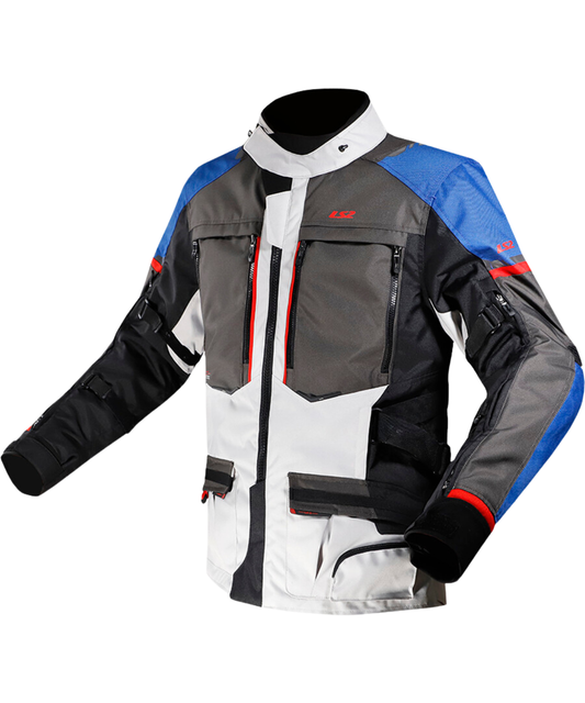 LS2 Norway Riding Jacket - Blue Black Grey Red