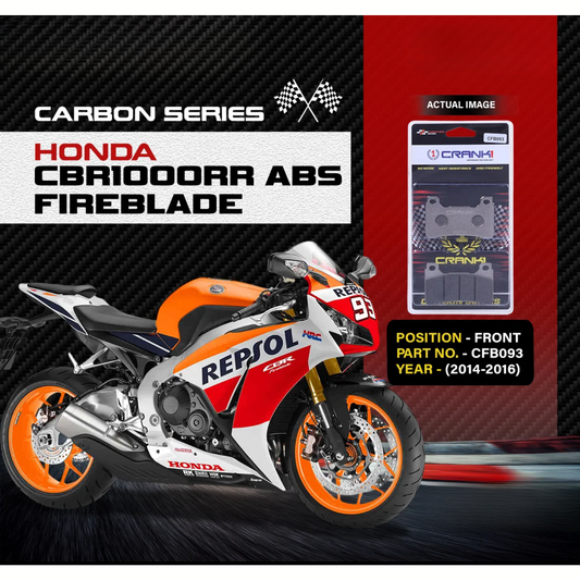 Crank1 Honda CBR 1000RR ABS Fireblade (2014-2016) Carbon Brake Pads
