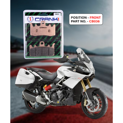 Crank1 Fully Sintered H2 Series Brake Pads for Aprilia Caponord 1200 (2013-2016)
