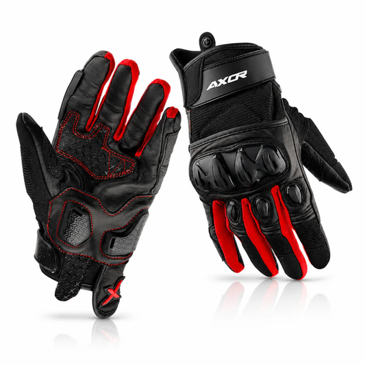Axor Viper Riding Gloves - Black Red