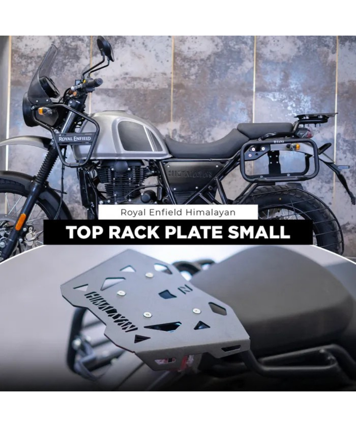 Zana Royal Enfield Himalayan BS6 (2021) Top Rack MS Plate Small - ZI-8077 - Zana