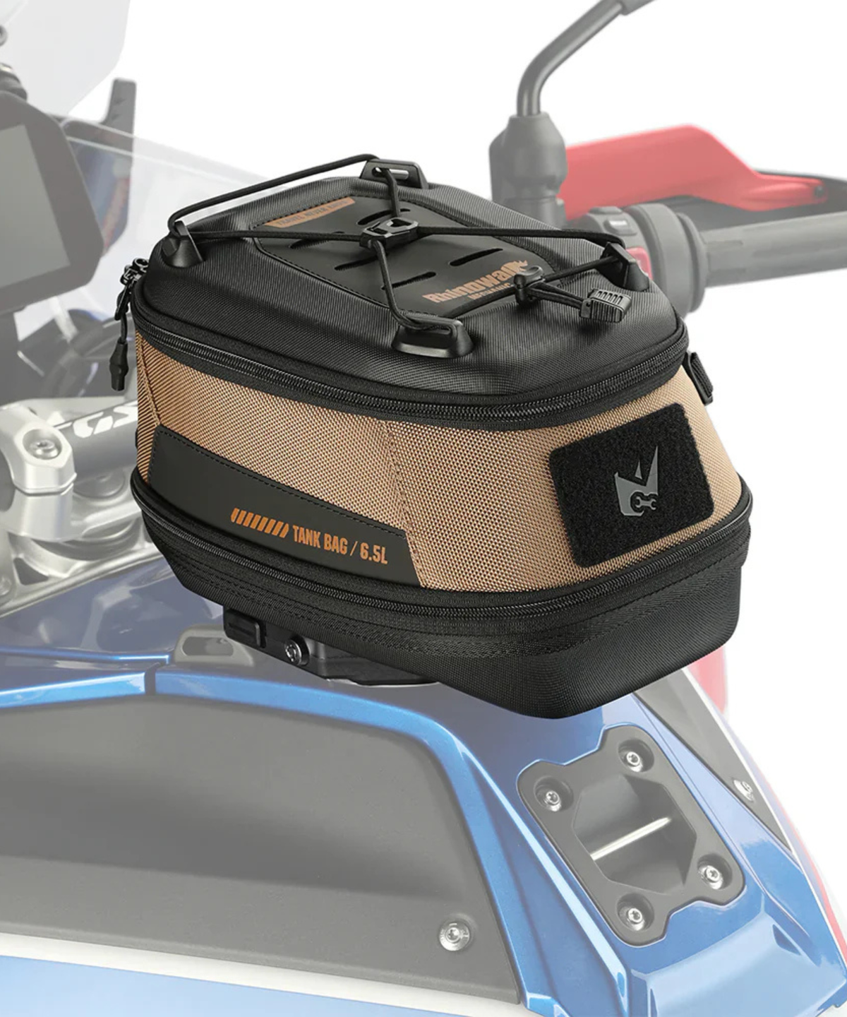 Rhinowalk Mechanic Series X Magnetic Tanklock Bag 5.6L - Brown - MJX2011BN (Tanklock Ring Sold Separately)