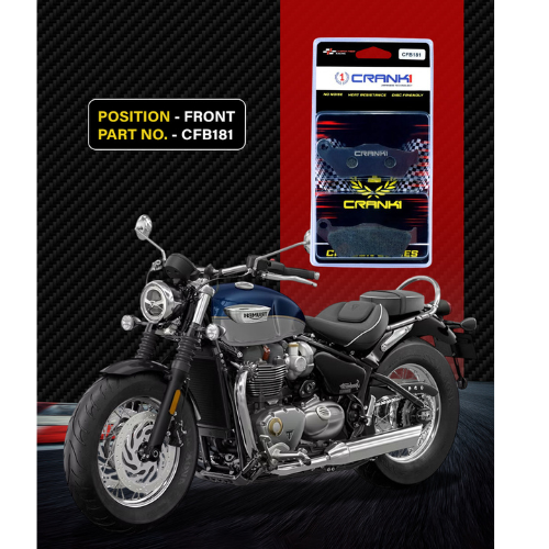 Crank1 Carbon Brake Pads for Triumph Speedmaster 1200 (2018 Onwards)