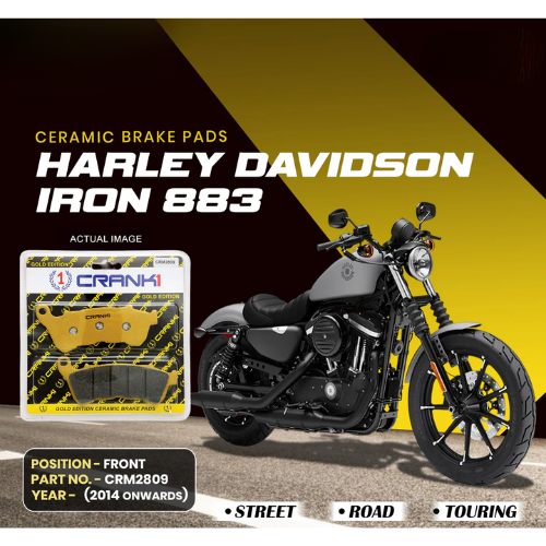 Crank1 Ceramic Brake Pads for Harley Davidson Iron 833