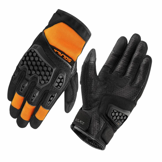 Solace AirX DualSport CE Riding Gloves - Flame Orange