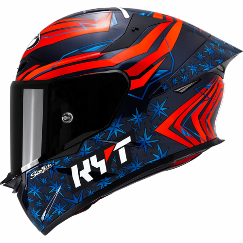 KYT TT-Revo Fernandez 2022 Replica Helmet - Gloss Blue Red