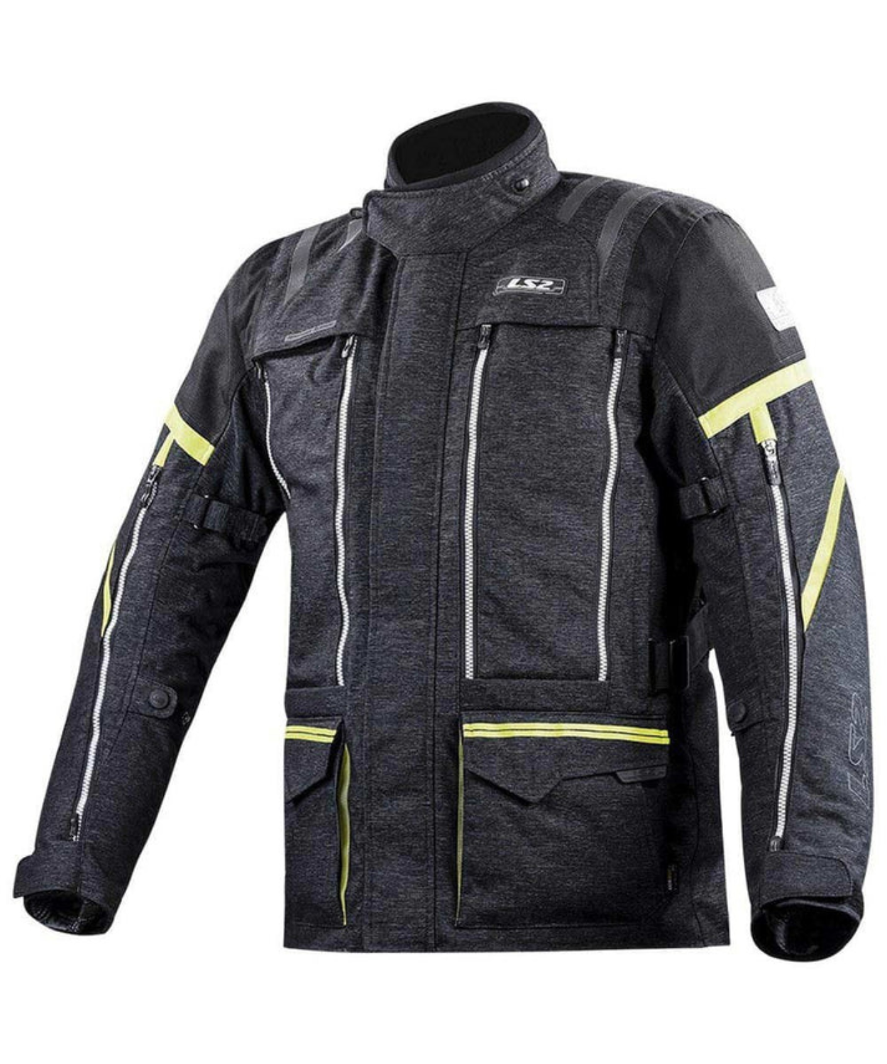 LS2 Nevada Riding Jacket - Black Hi-Viz Green