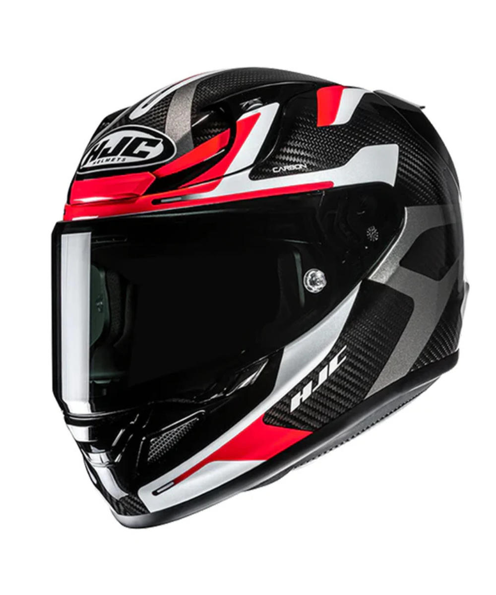 HJC Rpha 12 Xentra Carbon Fiber MC1 Helmet (ECE 22.06) - Black Red